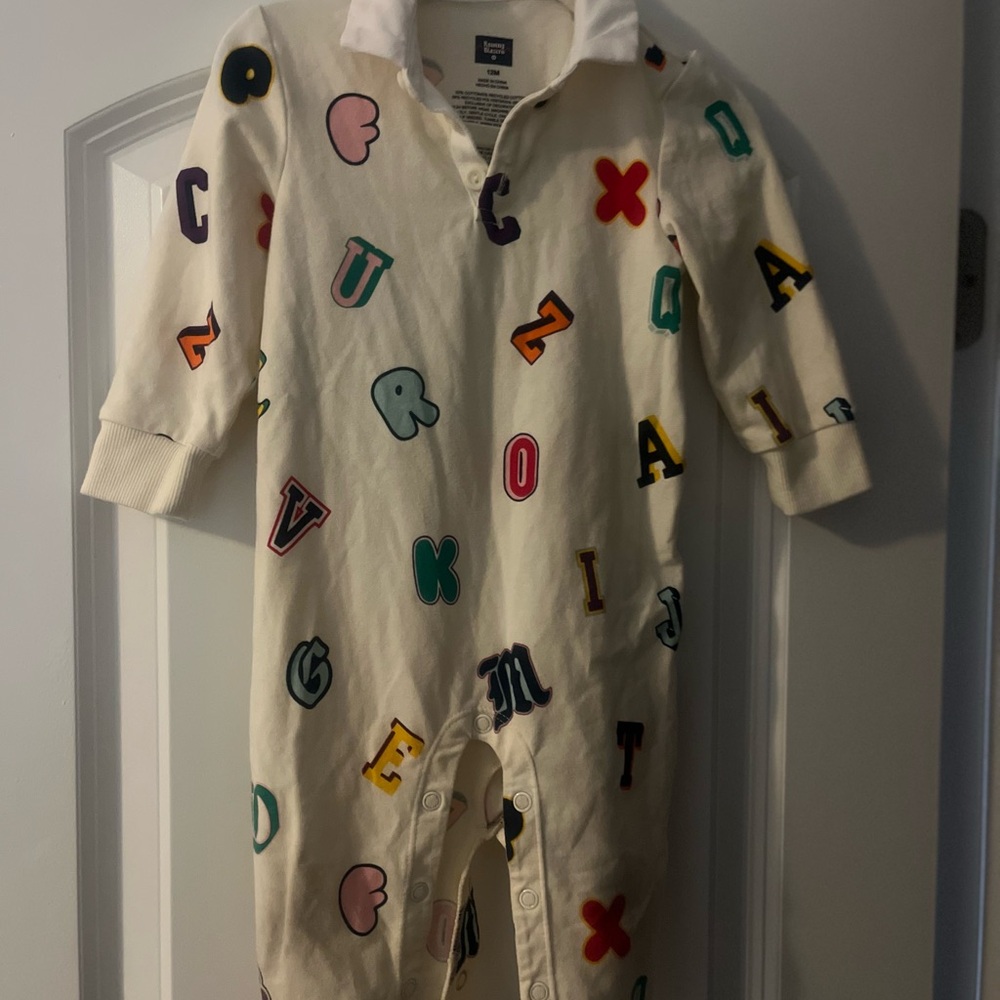 Rowing Blazers Cream Multicolor Alphabet Kids Footie